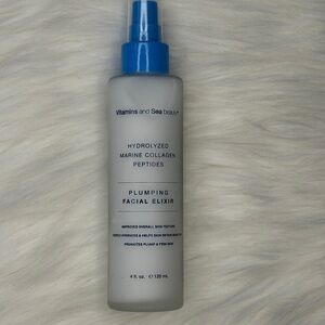 Plumping Facial Elixir with collagen peptides- vitamins and sea beauty. 1 bottle